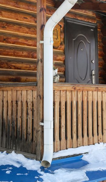 Porch Downspout Installation in Canton